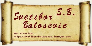 Svetibor Balošević vizit kartica